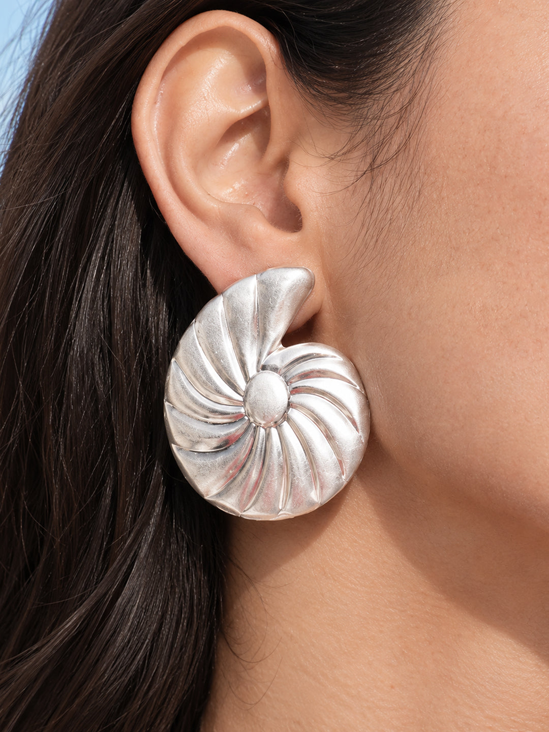 The Luna Spiral Stud Earrings