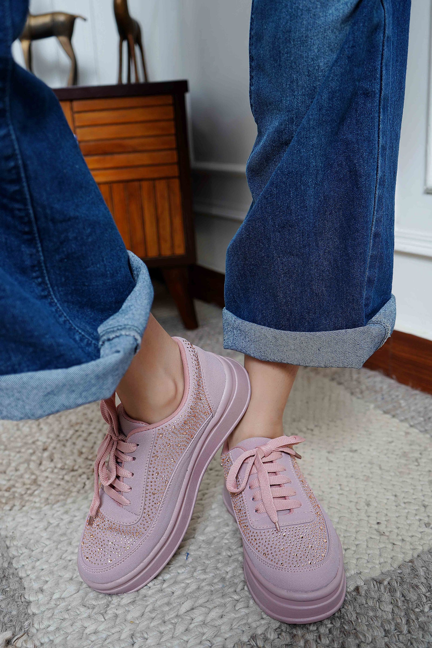 Peach Smart Casual  Shoes