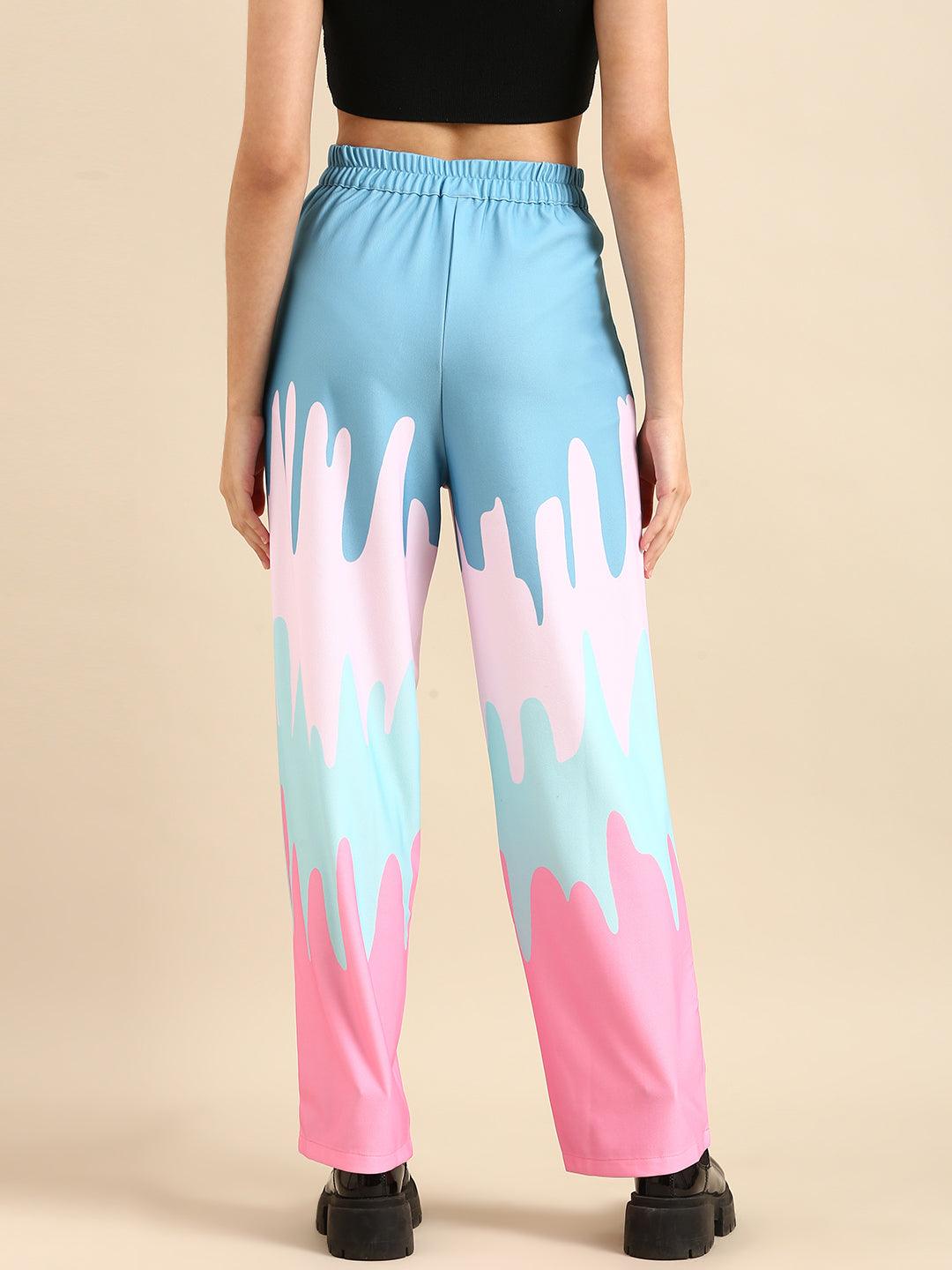 athena bubblegum multicolour blocking trouser