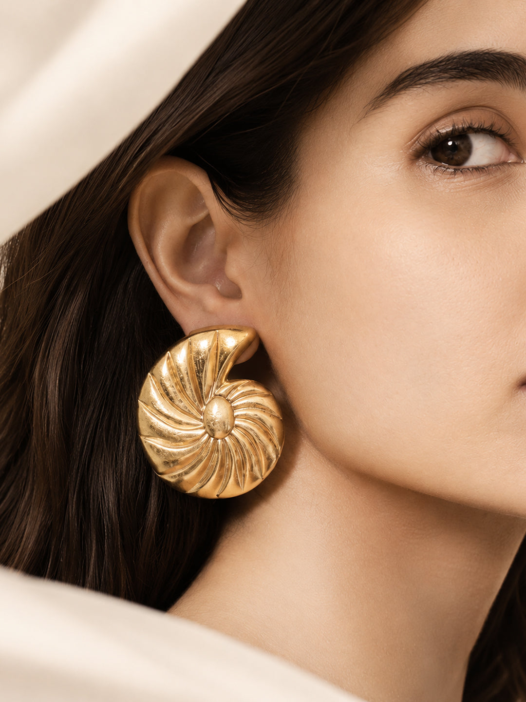 The Ripple Spiral Stud Earrings