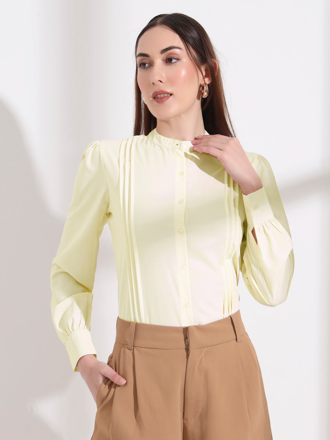 womens pleated formal shirts 4