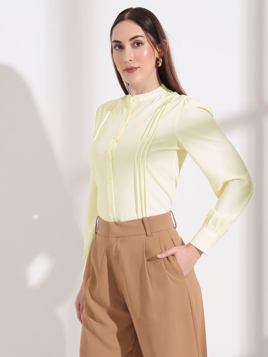 womens pleated formal shirts 4