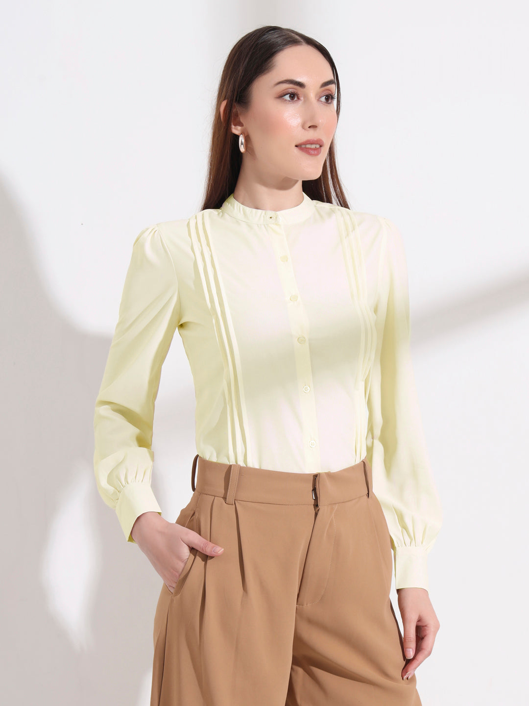 womens pleated formal shirts 4