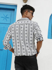 Geometric Aztec Print Shirt