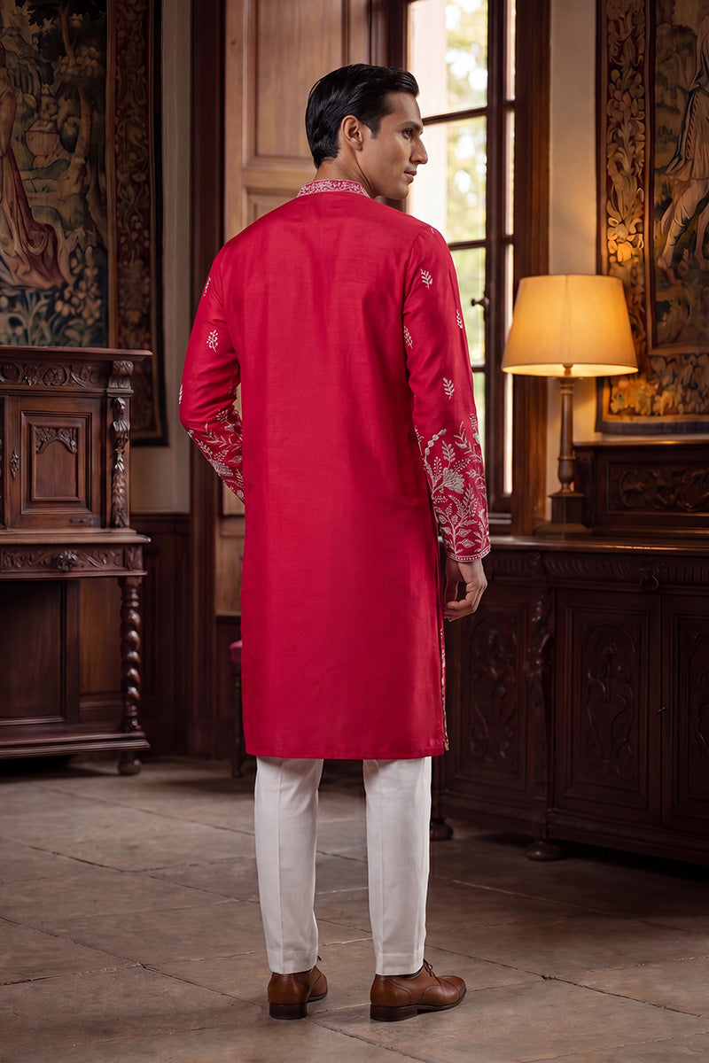ethnic-bay-men-pink-silk-blend-solid-embroidered-straight-kurta-with-dupatta-mkud1943