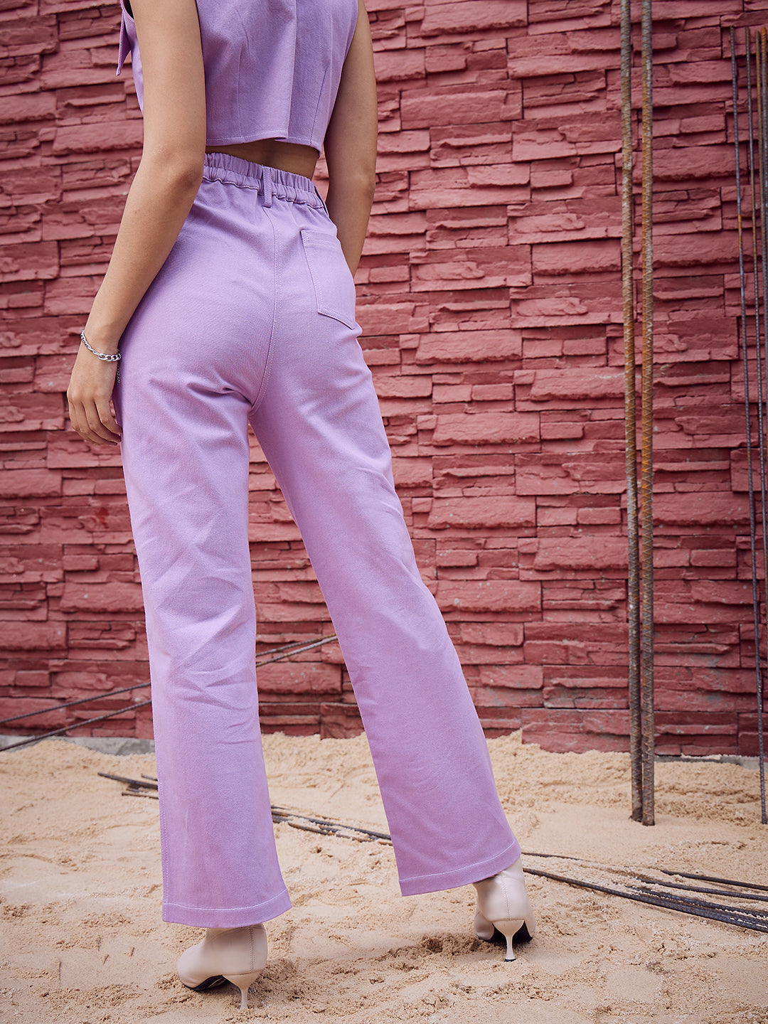 athena women lavender straight fit mid rise clean look jeans