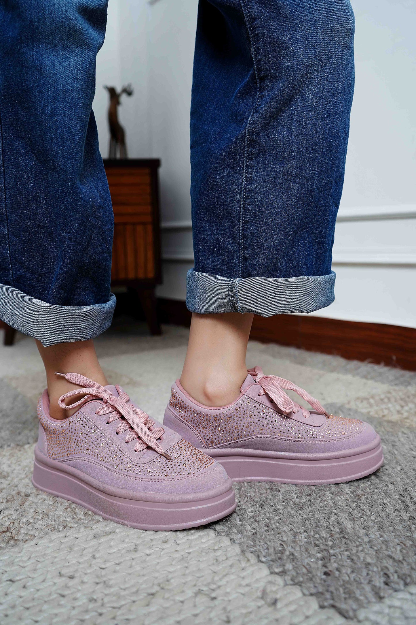 Peach Smart Casual  Shoes