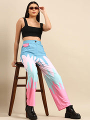 athena bubblegum multicolour blocking trouser