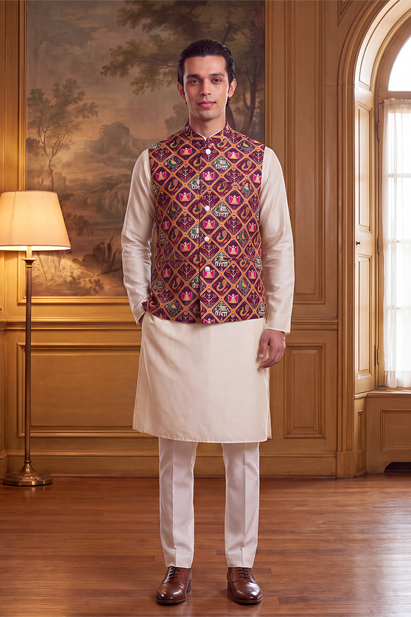 ethnic-bay-mens-purple-silk-blend-patola-print-mandarine-collar-koti-mkot1047