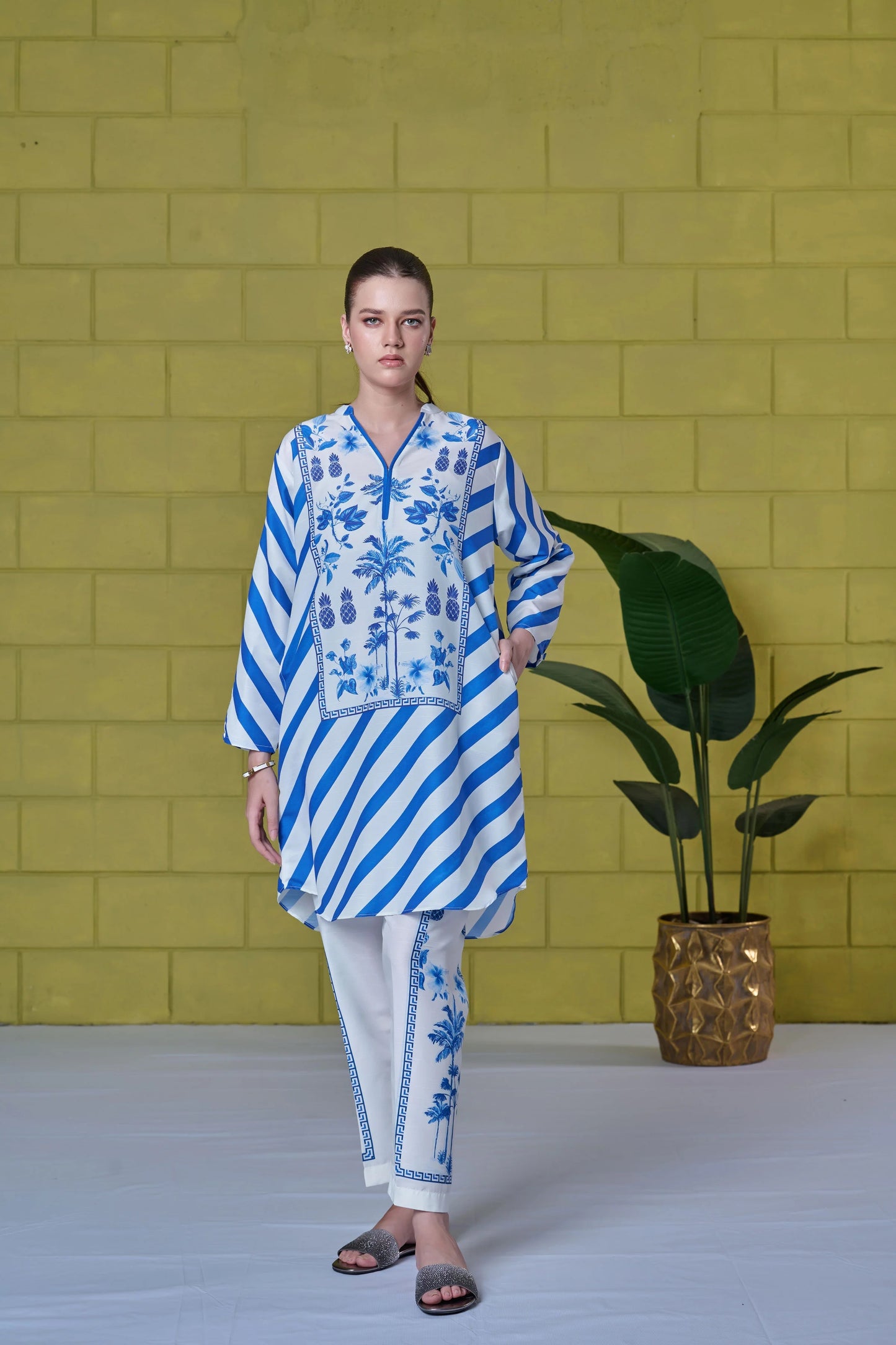 Women's Blended Cotton Satin Co-Ords
