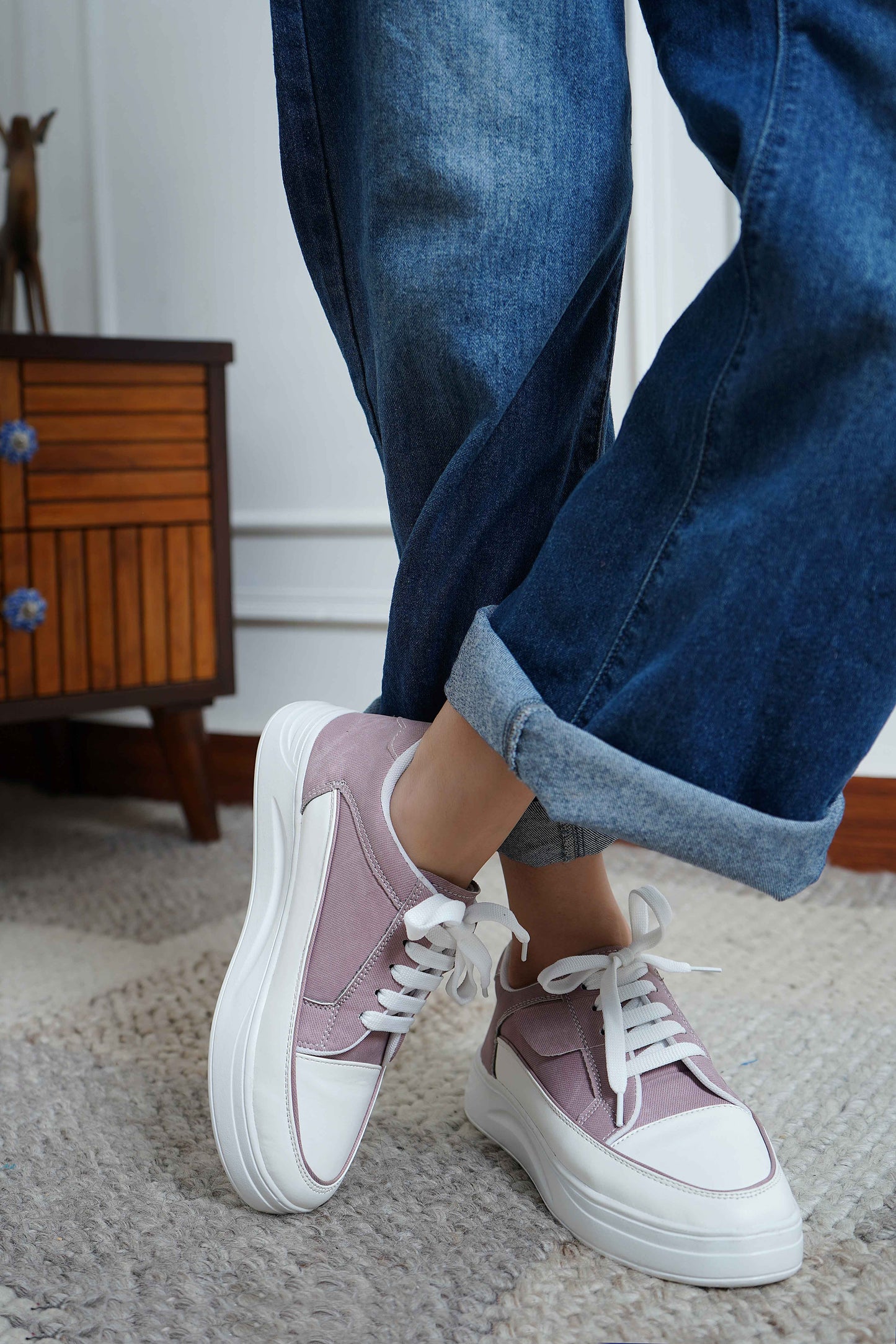 Peach Smart Casual  Shoes