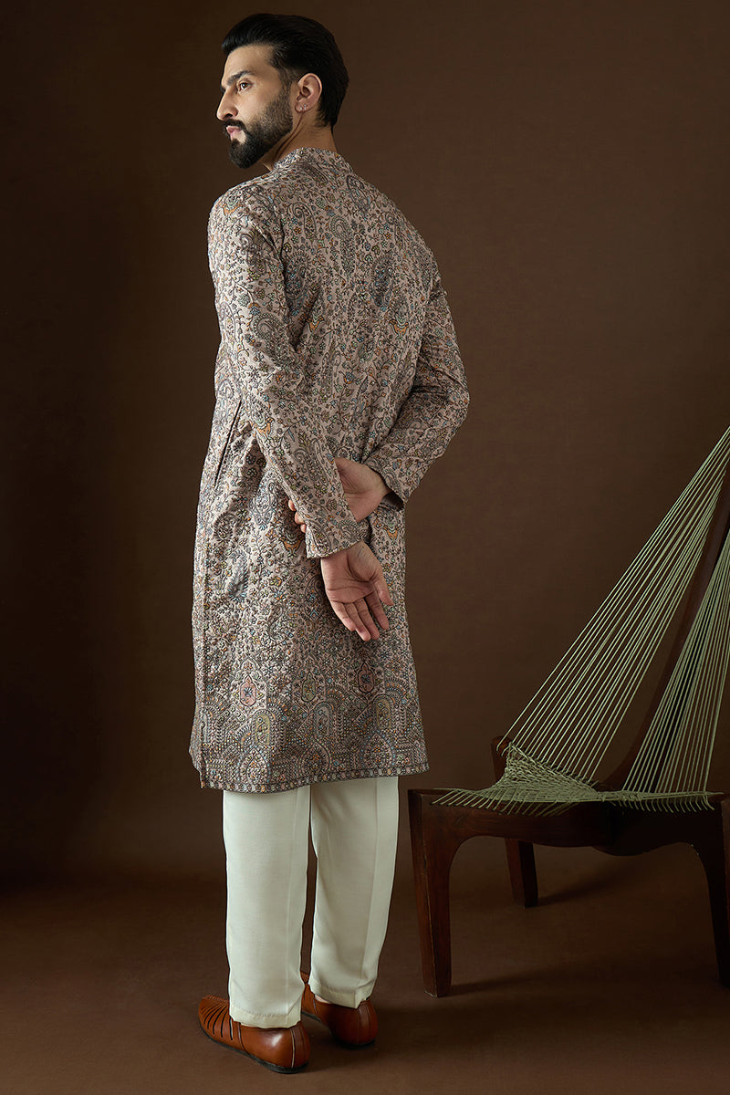 Multi Polyster Solid Embroidered Straight Kurta Sets MKSET1874