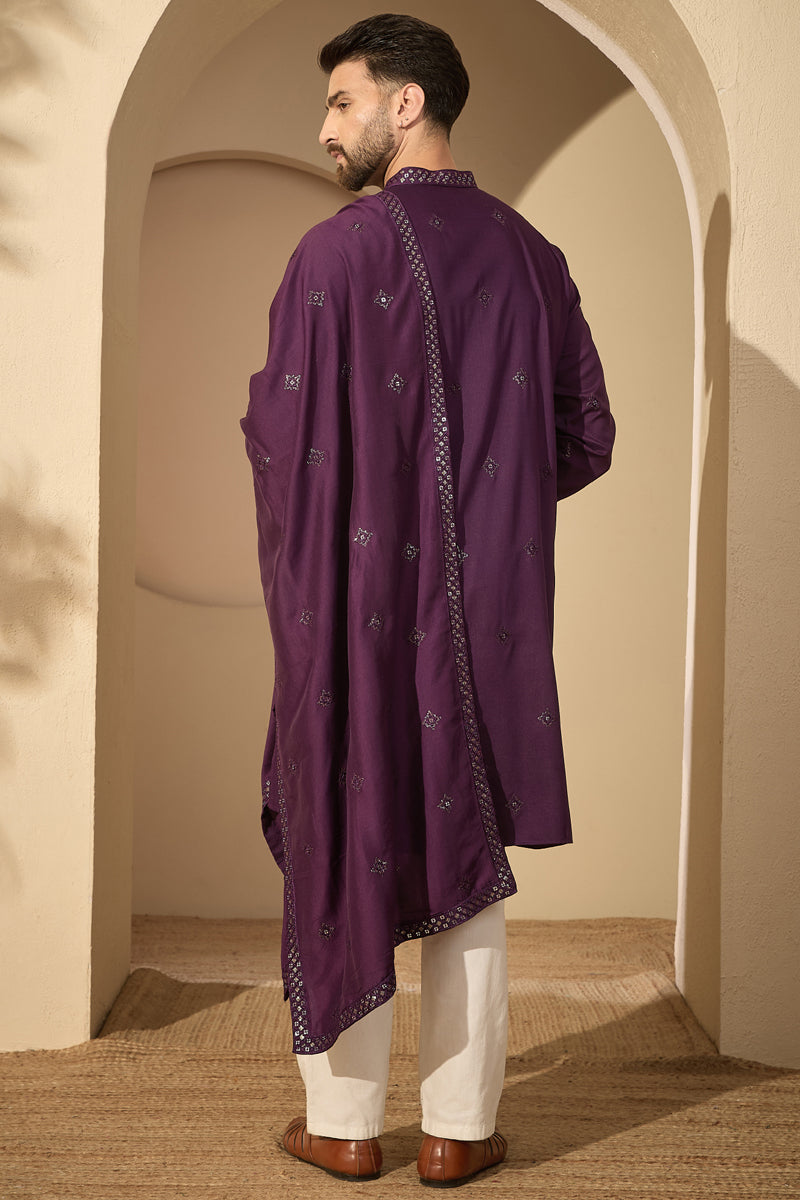 ethnic-bay-violet-silk-blend-solid-embroidered-mandarin-collar-kurta-with-dupatta-mkud1078
