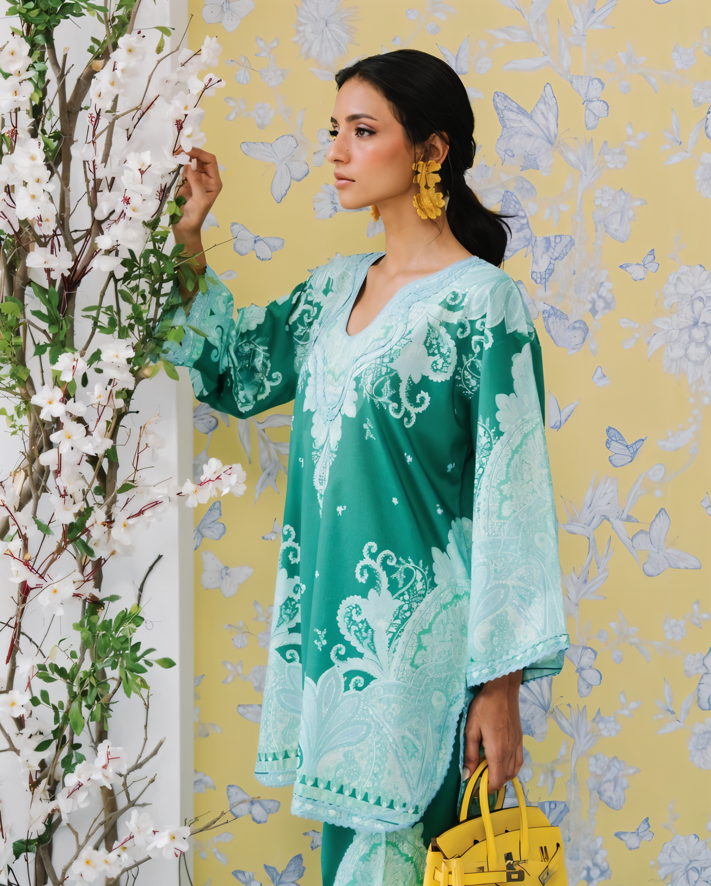 Women's Premium Cotton Blend + Lace Work Co-Ords