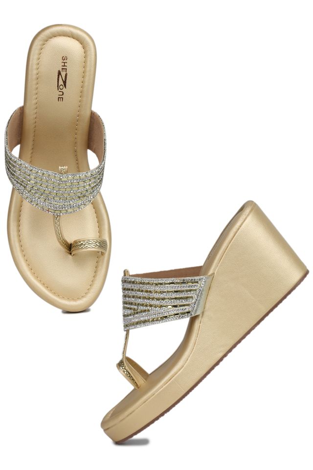 Fashion Open Back Sandal 3 inches Wedge Heels