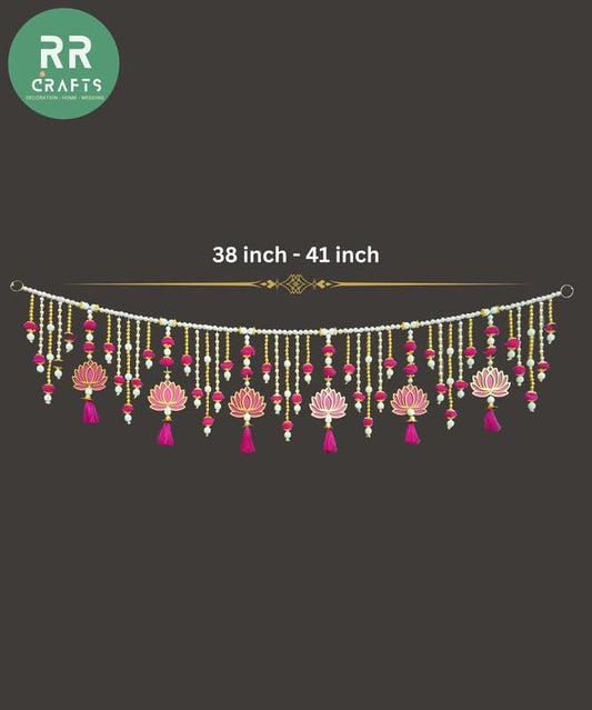 Handmade Door Hanging Pink Lotus Style Door Bandarwal Toran