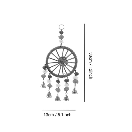 Decorative Wall Door Hanging Latkan Toran with Bells (Set of 4, 30 cm x 13 cm) for Main Door Entrance