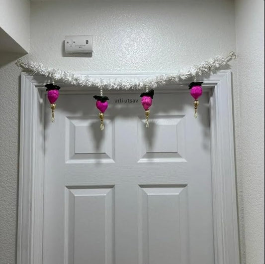 Jasmine & Lotus Bud Door Toran – Elegant Traditional Hanging for Festive & Home Décor (Pack of 1)