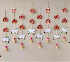 Lotus Pichwai Wall Hanging for Diwali Décor 2Pcs