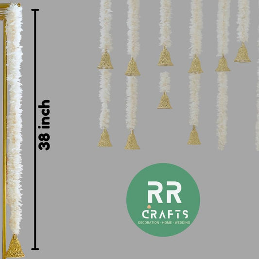Gajra Bell Hanging Set of 5 (40 Inch Each) – Decorative Floral Strings for Home, Temple, Pooja Room, Wall, Door, Diwali Decoration