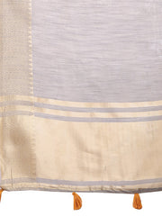 Orange Gold Cotton Ready-to-Wear Saree – Simplicity Meets Effortless Grace