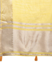 Orange Gold Cotton Ready-to-Wear Saree – Simplicity Meets Effortless Grace