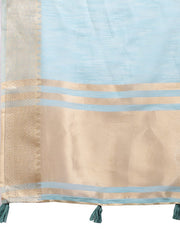 Orange Gold Cotton Ready-to-Wear Saree – Simplicity Meets Effortless Grace