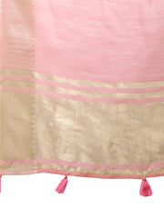 Orange Gold Cotton Ready-to-Wear Saree – Simplicity Meets Effortless Grace