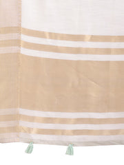 Orange Gold Cotton Ready-to-Wear Saree – Simplicity Meets Effortless Grace