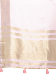 Orange Gold Cotton Ready-to-Wear Saree – Simplicity Meets Effortless Grace