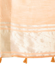 Orange Gold Cotton Ready-to-Wear Saree – Simplicity Meets Effortless Grace