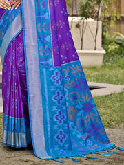 Orange POORVIKA  Pochampalli Silk Saree