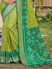 Orange POORVIKA  Pochampalli Silk Saree
