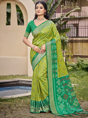 Orange POORVIKA  Pochampalli Silk Saree