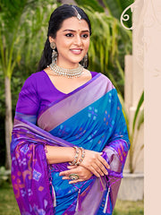 Orange POORVIKA  Pochampalli Silk Saree
