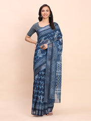 peach canvas of culture linen cotton saree