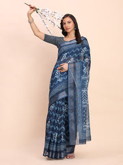 peach canvas of culture linen cotton saree