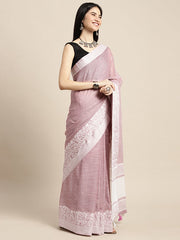 grace sea green linen saree