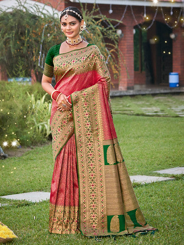 Majestic Pure Kanjivaram Silk Saree | Bridal Heritage Collection | Limited Edition