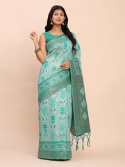 Elegant Linen Cotton Patola Saree - A Refreshing Harmony of Culture and Comfort