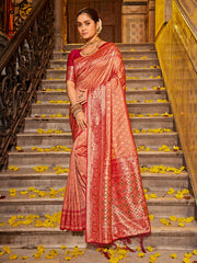 Rajwada elegance with golden zari work Banarsi Saree