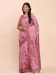 Elegant Linen Cotton Patola Saree - A Refreshing Harmony of Culture and Comfort