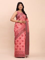Elegant Linen Cotton Patola Saree - A Refreshing Harmony of Culture and Comfort