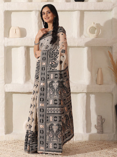 Monocrome muse cotton saree