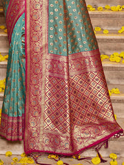 Rajwada elegance with golden zari work Banarsi Saree