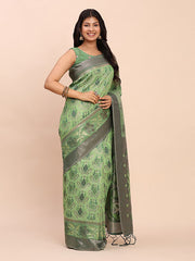 Elegant Linen Cotton Patola Saree - A Refreshing Harmony of Culture and Comfort