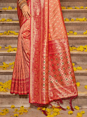 Rajwada elegance with golden zari work Banarsi Saree