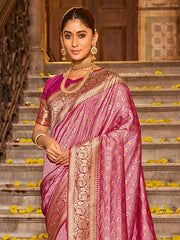 Rajwada elegance with golden zari work Banarsi Saree