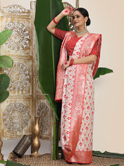 crafted in culture a linen cotton saree