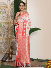 heritage hues linen cotton saree